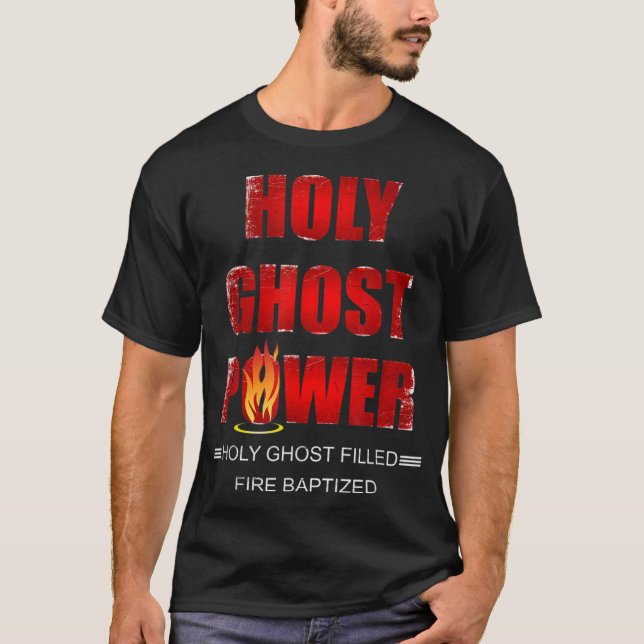 Camiseta Espíritu Santo de poder fantasma relleno Apostol p (Anverso)