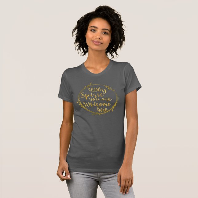 Camiseta Espíritu Santo usted es aquí cristiano agradable (Anverso completo)