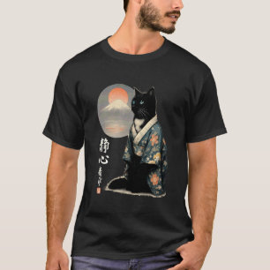 Camiseta Espíritu Tranquilo de Fuji El Gato Kimono Felino L