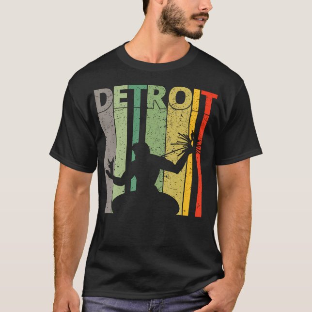 Camiseta Espíritu Vintage De Detroit Retro Detroit (Anverso)