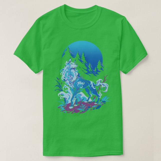 Camiseta Espiritual Aqua Wolf (Diseño del anverso)