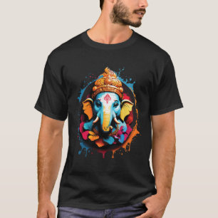 Camiseta Espiritual hindú Ganesh Retro Diwali Festival Yoga