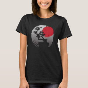 Camiseta Espiritual japonés Sunset Japón Zen Bonsai Tree