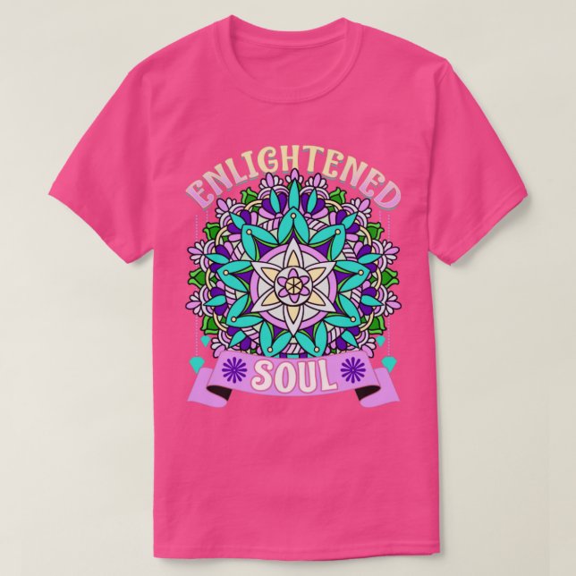 Camiseta Espiritualidad del alma iluminada Mandala Zen D (Diseño del anverso)