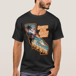 Camiseta ¡Espíritus De La Costa Dorada! Surfing de Californ