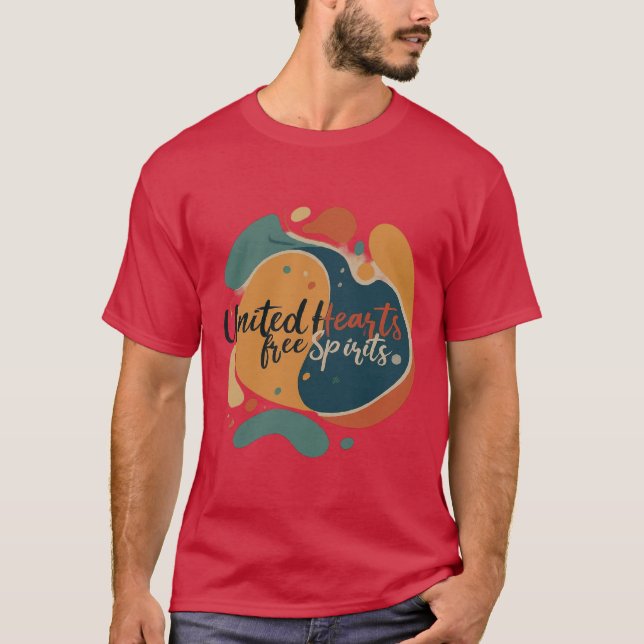 Camiseta Espíritus libres del corazón unido (Anverso)