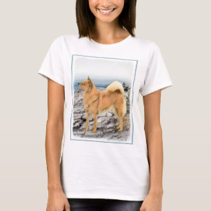 Camiseta Espitz finlandés en la pintura de la costa - Arte