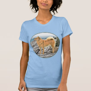 Camiseta Espitz finlandés en la pintura de la costa - Arte