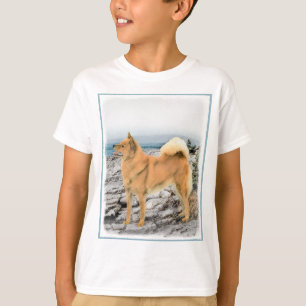 Camiseta Espitz finlandés en la pintura de la costa - Arte