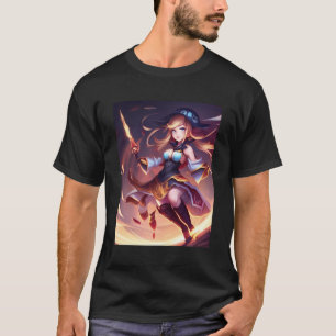 Camiseta Esplash Art Anime Mujer guerrera estética