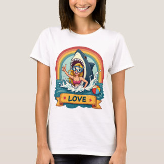 Camiseta Esplash de amor de verano - Tee de vibraciones de 