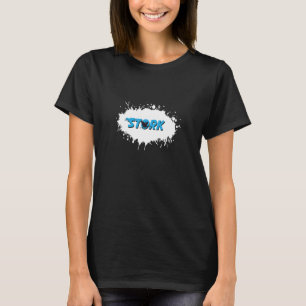 Camiseta Esplash de diversión para animales de la cigüeña
