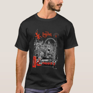 Camiseta Esplash de Londres ilustrado