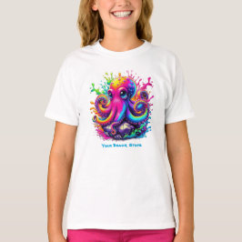 Camiseta Esplash de pulpo colorido-