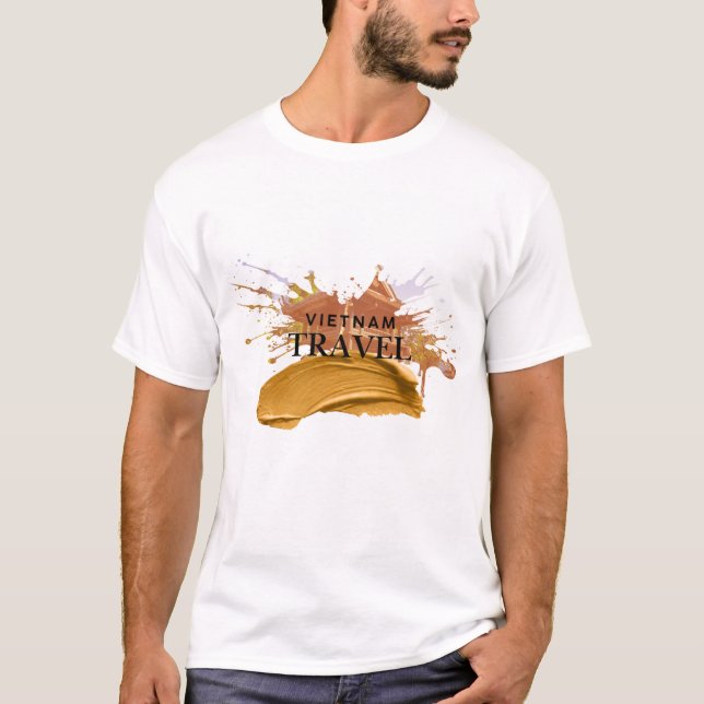 Camiseta Esplash de viaje de Vietnam - Acuarela arquitectón (Anverso)