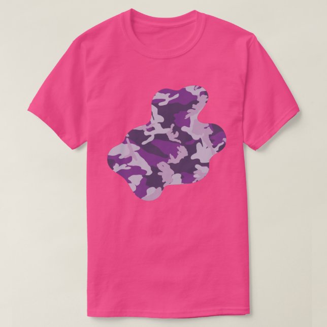Camiseta Esplat de pintura de patrón de camo PurpleBerry v3 (Diseño del anverso)