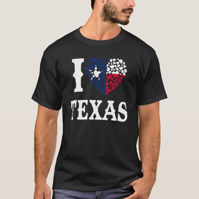 Camiseta Espléndido Texas Patriótico Bandera Corazón de Tex (Anverso)