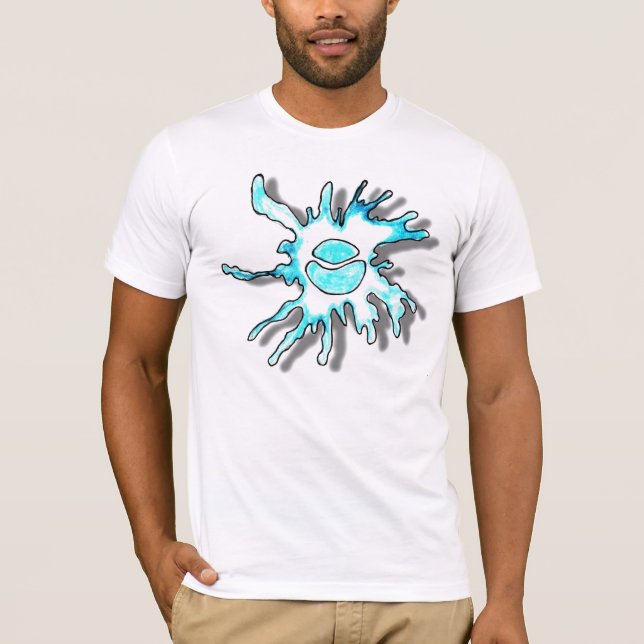 Camiseta Esplusa de agua de la bola azul (Anverso)