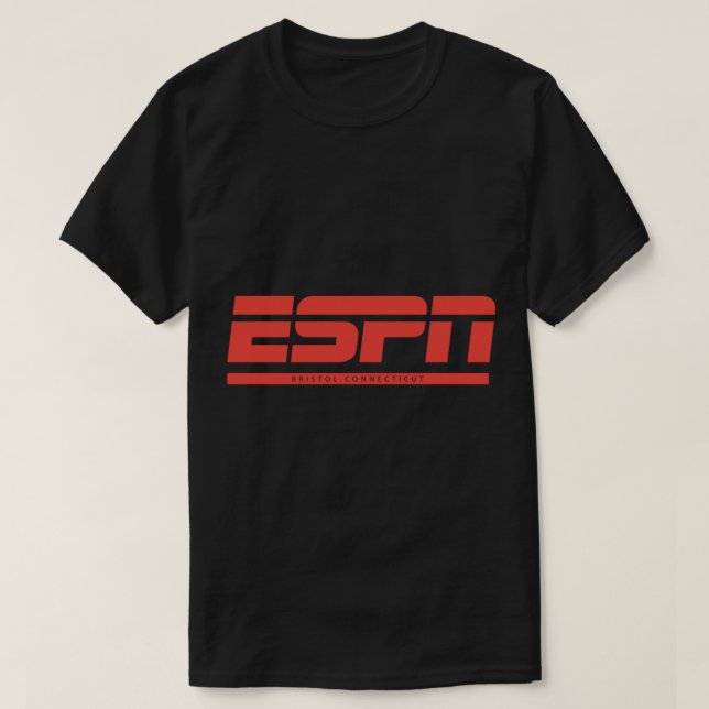 Camiseta ESPN Bristol Connecticut Red Logo V1 Hood Pullover (Diseño del anverso)
