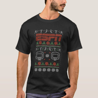 Camiseta Espn Navidades Basketball Pattern Ugly Sweet