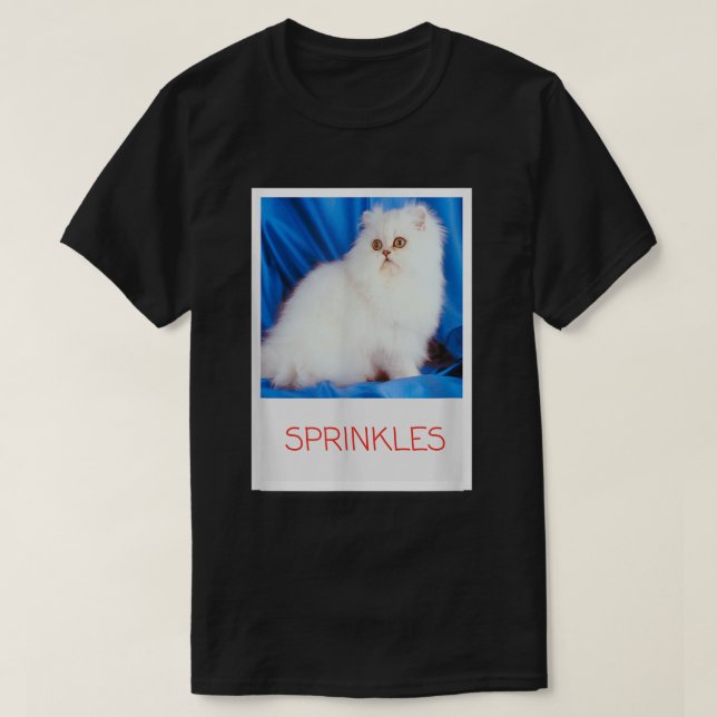 Camiseta Espolvorea la carrera de la diversión de la gata A (Diseño del anverso)