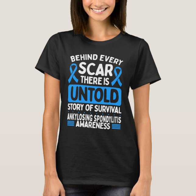Camiseta Espondilitis anquilosante Conciencia de cada cicat (Anverso)