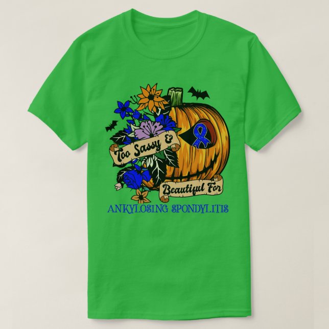 Camiseta Espondilitis anquilosante Halloween retro de sensi (Diseño del anverso)
