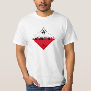 Camiseta Espontáneamente señal de peligro del peligro de