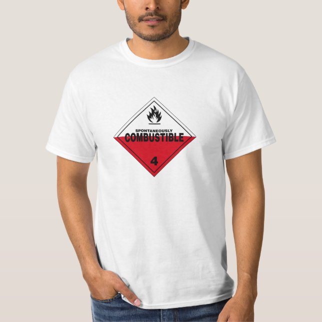 Camiseta Espontáneamente señal de peligro del peligro de (Anverso)