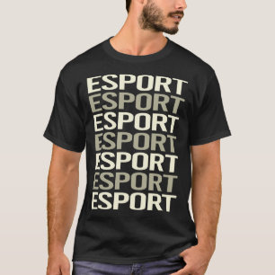 Camiseta Esports de mensajes de texto blanco