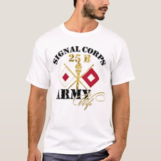Camiseta Esposa 25B del ejército del cuerpo de la señal (Anverso)