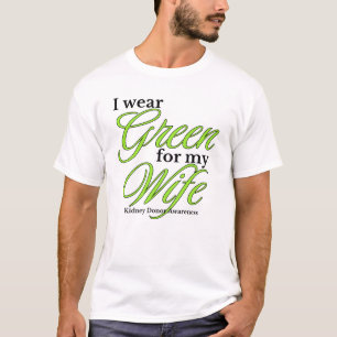 Camiseta Esposa agradecida apoyo héroe conciencia donante