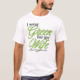 Camiseta Esposa agradecida apoyo héroe conciencia donante