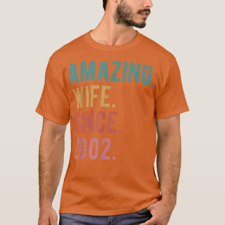 Camiseta Esposa asombrosa desde el 2002 20º aniversario del