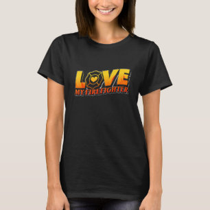 Camiseta Esposa bombero ama a mi bombero