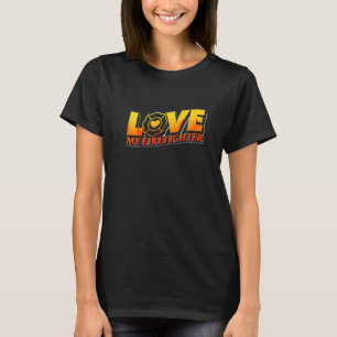 Camiseta Esposa bombero ama a mi bombero
