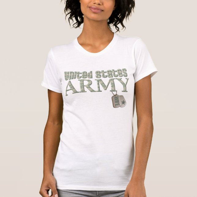 Camiseta Esposa Camo del ejército (Anverso)