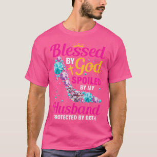 Camiseta Esposa Cristiana Jesús Bendecido Por Dios Que Mi
