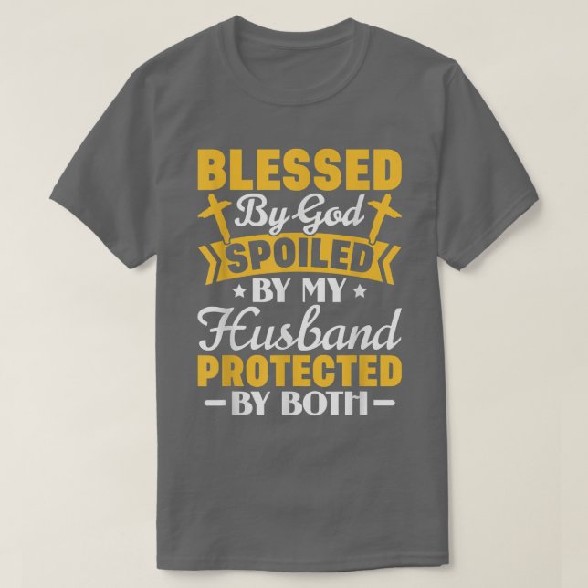 Camiseta Esposa Cristiana Jesús Bendecido Por Dios Que Mi (Diseño del anverso)