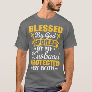 Camiseta Esposa Cristiana Jesús Bendecido Por Dios Que Mi
