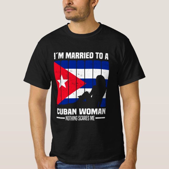 Camiseta esposa cubana | Regalos de la bandera cubana (Anverso)