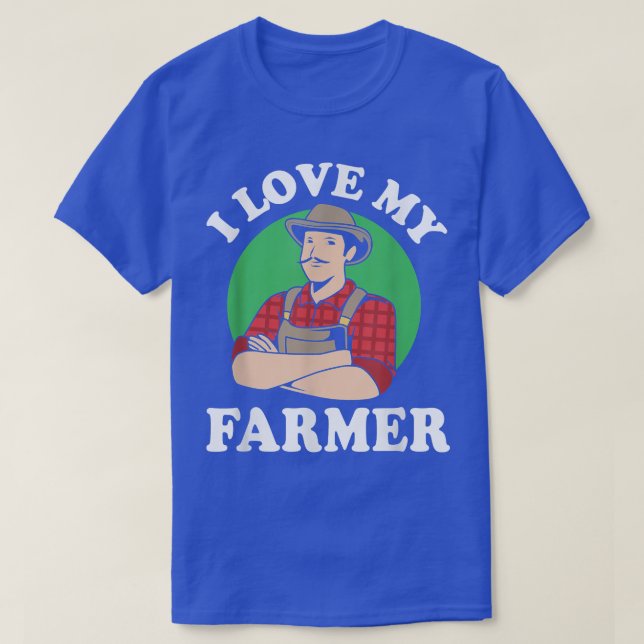 Camiseta Esposa De Agricultores Para Mujeres Que Amo A Mi A (Diseño del anverso)