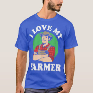 Camiseta Esposa De Agricultores Para Mujeres Que Amo A Mi A