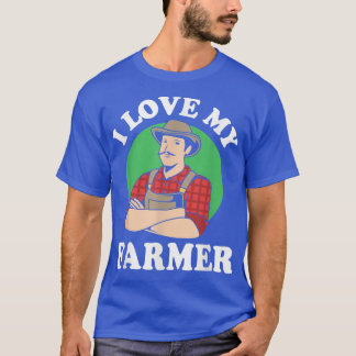 Camiseta Esposa De Agricultores Para Mujeres Que Amo A Mi A