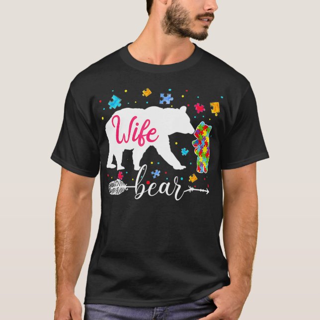 Camiseta Esposa De Autismo Orgullosa Que Rompió El Autismo  (Anverso)