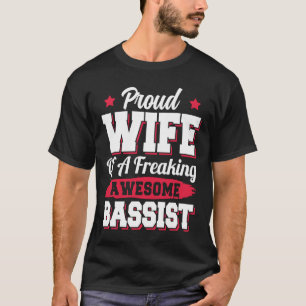 Camiseta Esposa de Bajista Guitarrista Bajista