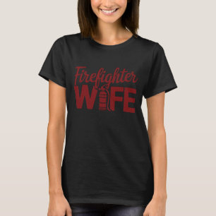 Camiseta Esposa de bomberos Texto negro