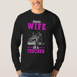 Camiseta Esposa de camionero Orgullosa esposa de un camione