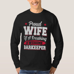 Camiseta Esposa de cantinero camarero barman tabernero