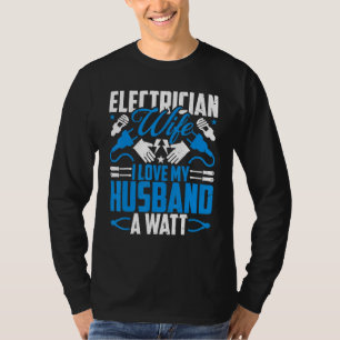 Camiseta Esposa de electricista Lineman Amo a mi esposo un